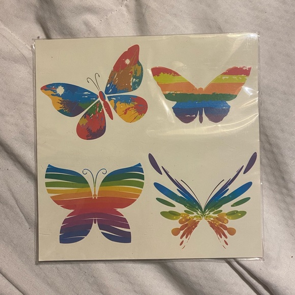 NWT Fiona Tattoos Rainbow Butterfly - Picture 2 of 4